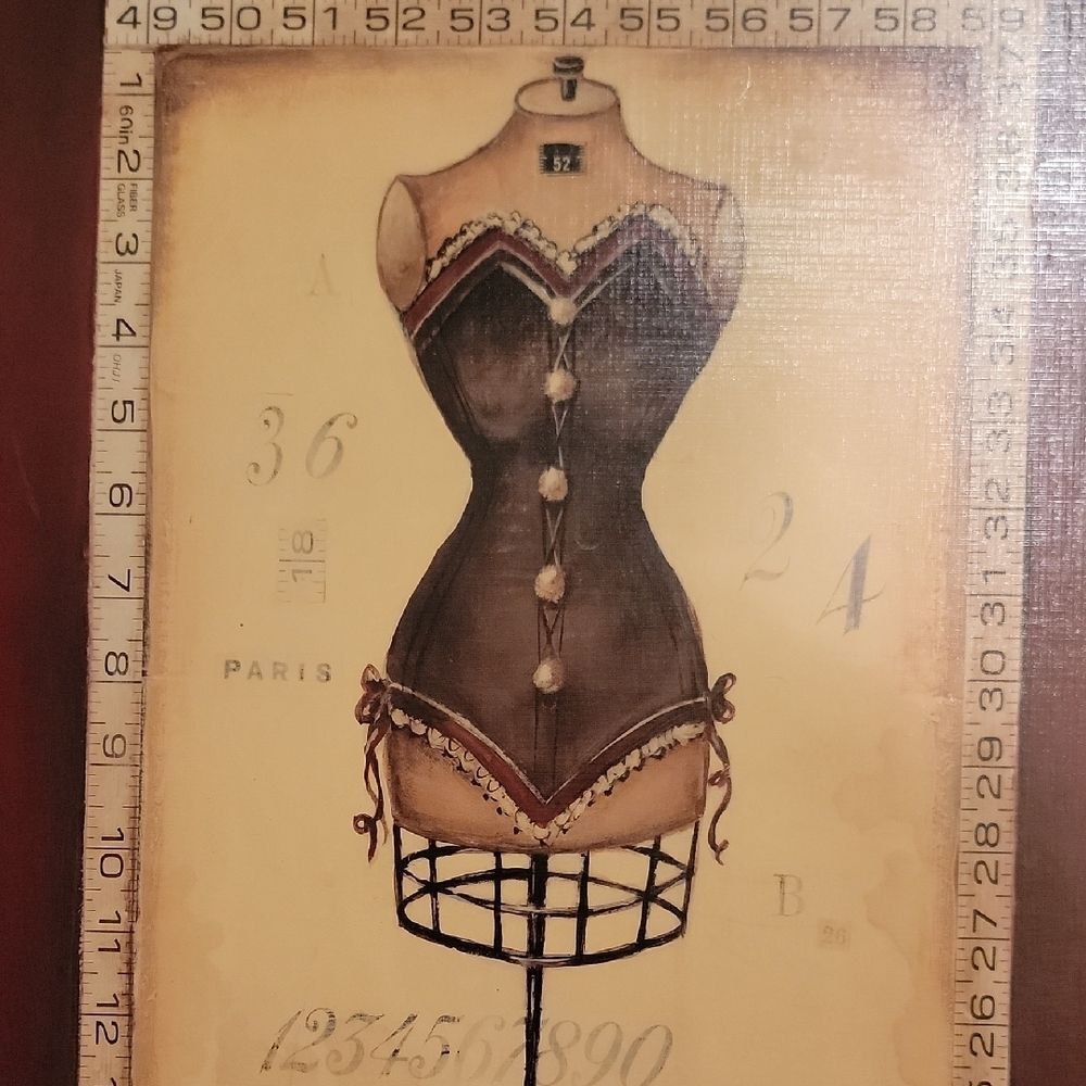 Vintage Dress Form Wall Art Set - Picture 5 of 7